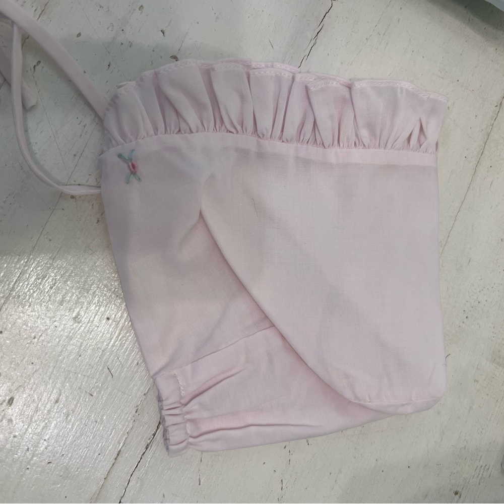 Pink Ruffled Bonnet - Picture 3 of 3